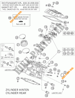 CULASSE ARRIERE pour KTM 950 SUPER ENDURO R de 2006