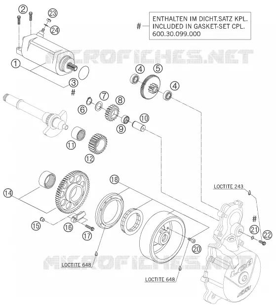 DEMARREUR ELECTRIQUE KTM MOTO 950 2006 SUPER ENDURO  950 SUPER ENDURO R