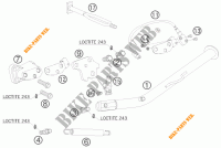 BEQUILLE LATERALE / CENTRALE pour KTM 950 SUPER ENDURO ERZBERG de 2008