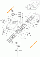 RESERVOIR / SELLE pour KTM 1190 RC8 R BLACK de 2012