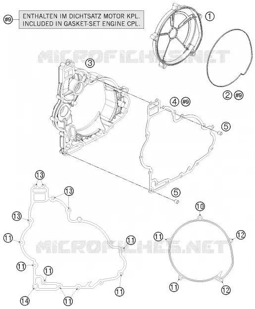 CARTER EMBRAYAGE KTM MOTO 1190 2012 RC8  1190 RC8 R BLACK