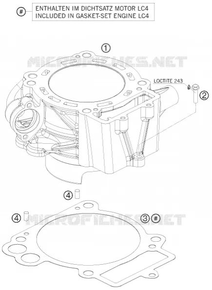 CYLINDRE KTM MOTO 690 2009 ENDURO  690 ENDURO
