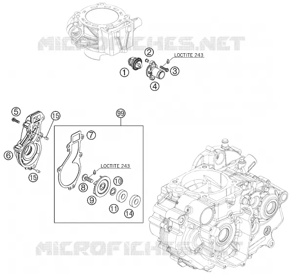 POMPE A EAU KTM MOTO 690 2008 ENDURO  690 ENDURO