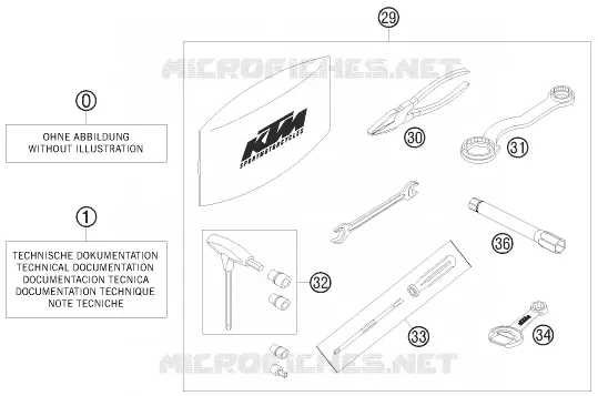 TROUSSE A OUTILS / MANUELS / OPTIONS KTM MOTO 690 2008 ENDURO  690 ENDURO