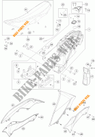 RESERVOIR / SELLE pour KTM 690 ENDURO R ABS de 2014