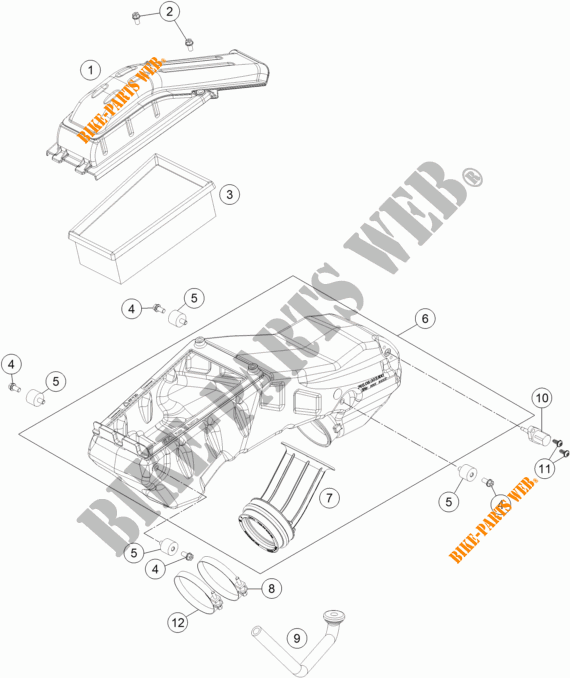 FILTRE A AIR pour KTM 690 ENDURO R ABS de 2014