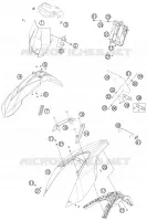 PLASTIQUES pour KTM 690 ENDURO R de 2013