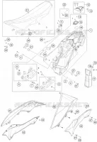 RESERVOIR / SELLE pour KTM 690 ENDURO R de 2013
