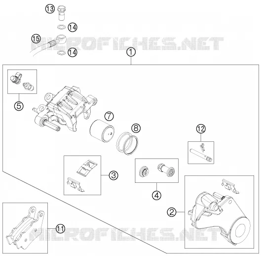 ETRIER DE FREIN AR KTM MOTO 690 2013 ENDURO  690 ENDURO R