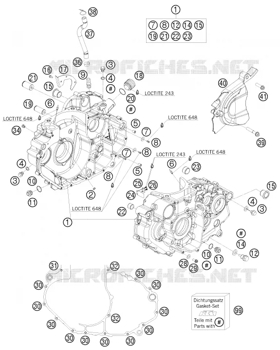 CARTER MOTEUR KTM MOTO 690 2010 ENDURO  690 ENDURO R