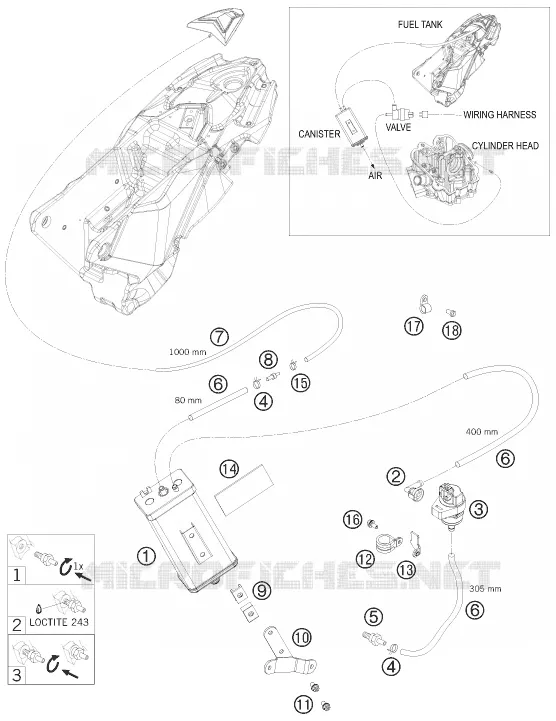 EVAPORATIVE CANISTER KTM MOTO 690 2010 ENDURO  690 ENDURO R