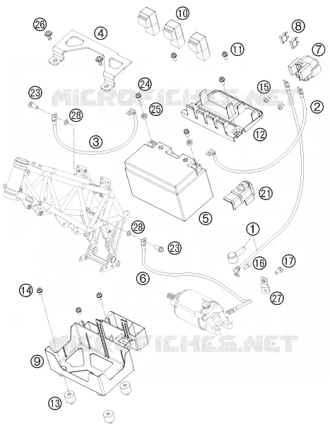 BATTERIE KTM MOTO 690 2010 ENDURO  690 ENDURO R