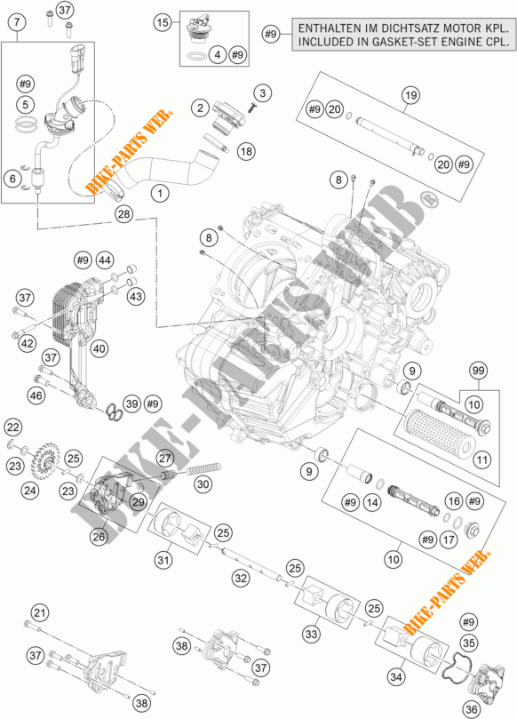 POMPE A HUILE pour KTM 1290 SUPER ADVENTURE R de 2017