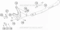 BEQUILLE LATERALE / CENTRALE pour KTM 1090 ADVENTURE R de 2017