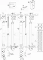 FOURCHE (PIECES) pour KTM 1090 ADVENTURE de 2018