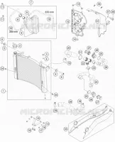 CIRCUIT DE REFROIDISSEMENT pour KTM 1090 ADVENTURE de 2016