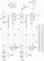 FOURCHE (PIECES) pour KTM 1090 ADVENTURE de 2016